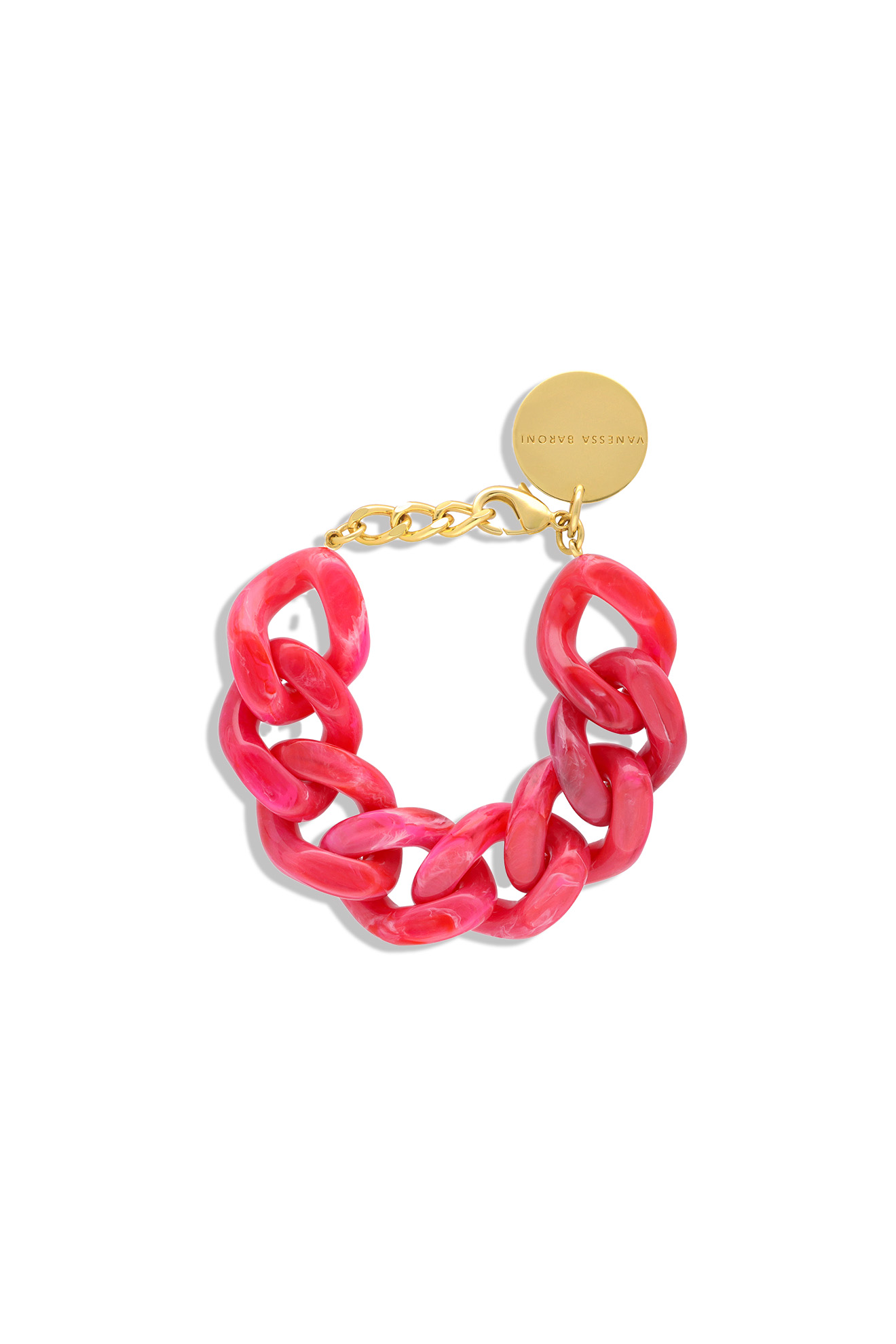 Armband Flat Chain pink - Vanessa Baroni