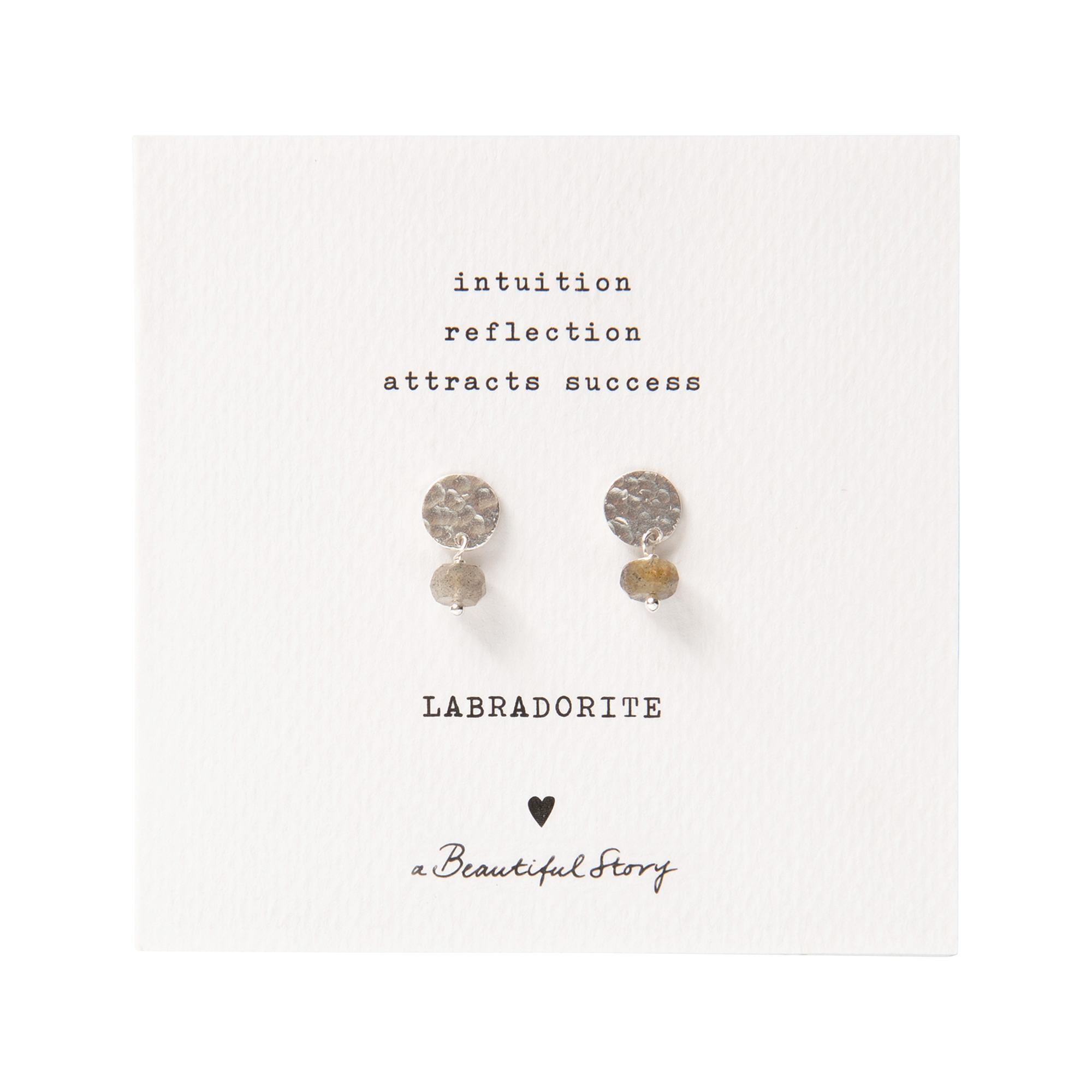 Mini Coin Labradorit Silber Ohrringe - a Beautiful Story