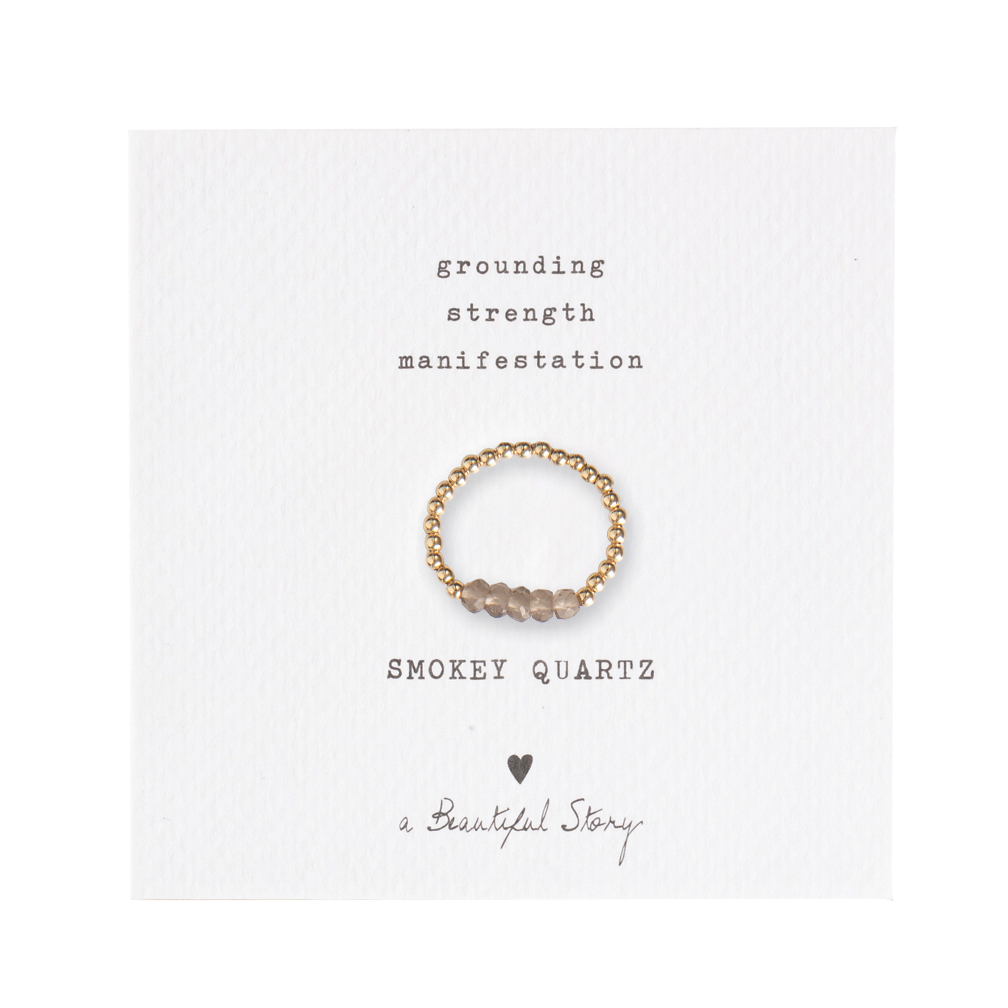 Beauty Rauchquarz Gold Ring - a Beautiful Story